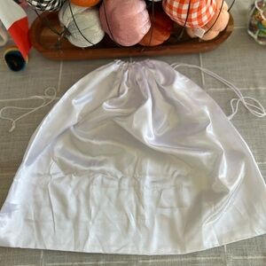 White Satin Drawstring dustbag Bag